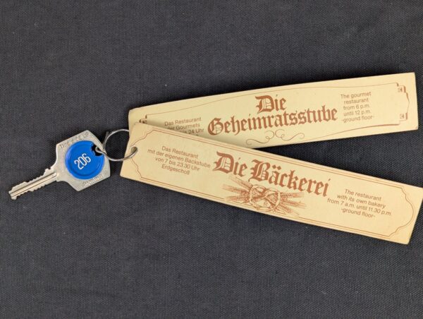 Winfield Hotel Room Key with Promotional Tag Blue Plastic Insert Collectible