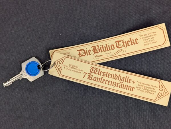 Winfield Hotel Room Key with Promotional Tag Blue Plastic Insert Collectible