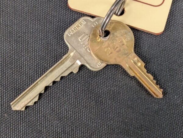 Vintage Heathrow Penta Hotel Room Key and Fob Metal Key Plastic Fob Collectible