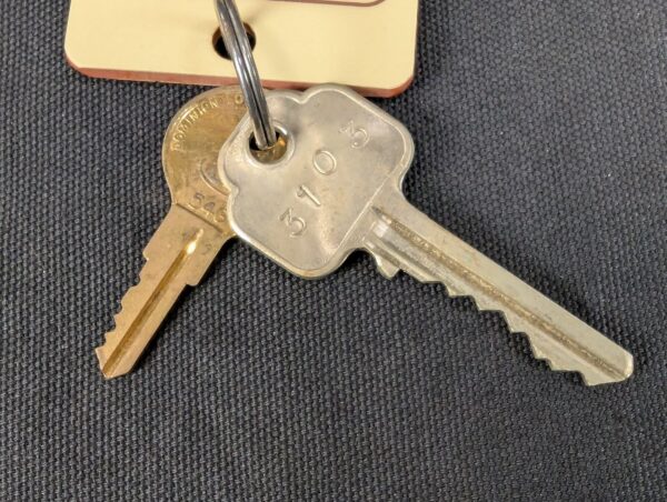 Vintage Heathrow Penta Hotel Room Key and Fob Metal Key Plastic Fob Collectible