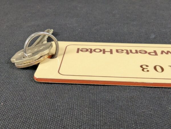Vintage Heathrow Penta Hotel Room Key and Fob Metal Key Plastic Fob Collectible