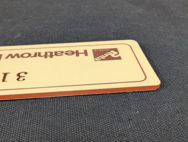 Vintage Heathrow Penta Hotel Room Key and Fob Metal Key Plastic Fob Collectible