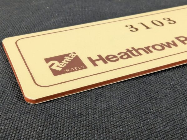 Vintage Heathrow Penta Hotel Room Key and Fob Metal Key Plastic Fob Collectible