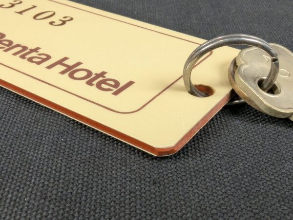 Vintage Heathrow Penta Hotel Room Key and Fob Metal Key Plastic Fob Collectible
