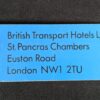 Vintage British Transport Hotels Ltd Hotel Room Key and Fob Mid-Century Colle...