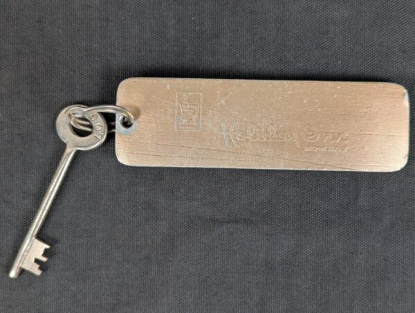 Vintage Holiday Inn Bombay Hotel Room Key with Aluminum Metal Fob Collectible