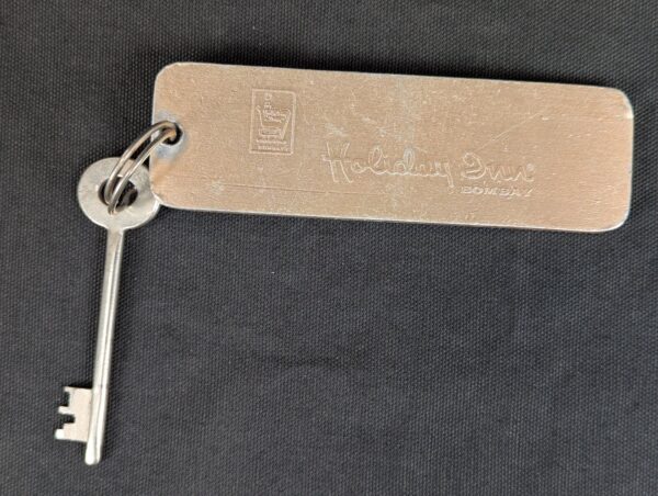 Vintage Holiday Inn Bombay Hotel Room Key with Aluminum Metal Fob Collectible
