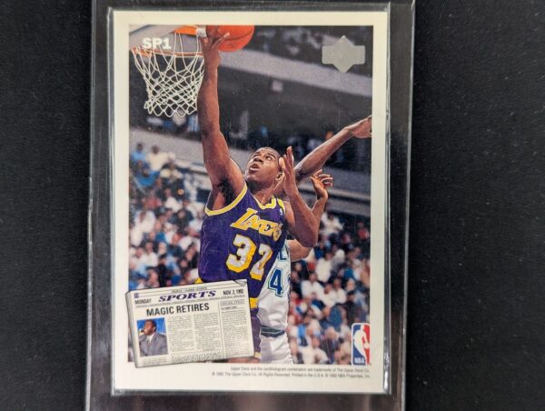 Larry Bird & Magic Johnson Upper Deck 1990 SP1 Retirement Card - Ungraded