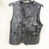 Vintage 1990s Leather Works Patchwork Leather Vest Men's Size Large Brown Snap