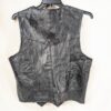 Vintage 1990s Leather Works Patchwork Leather Vest Men's Size Large Brown Snap