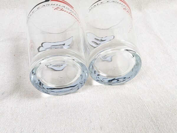 10-1041.jpg Budweiser Dale Earnhardt Jr #8 NASCAR Pint Glasses Set of 4 Red White 2000s Bar