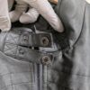 10-1048.jpg Minnesota Vikings NFL Faux Leather Moto Jacket Size Large Team Logos Zip Pockets