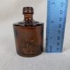 Vintage Amber Glass Apothecary Bottle 2.5 Inch Small Medicine Chemical Jar Good