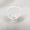Vintage Miniature Porcelain Basket White Basket-Weave Rope-Twist Handle Decor