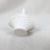 Vintage Miniature Porcelain Basket White Basket-Weave Rope-Twist Handle Decor