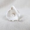 Vintage Miniature Porcelain Basket White Basket-Weave Rope-Twist Handle Decor