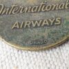 Vintage Lebanese International Airways LIA Brass Keychain DRAGO Paris Mid-Cen...