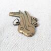 Vintage Transamerica Airlines Brass Airplane Charm Keychain Aviation Memorabilia