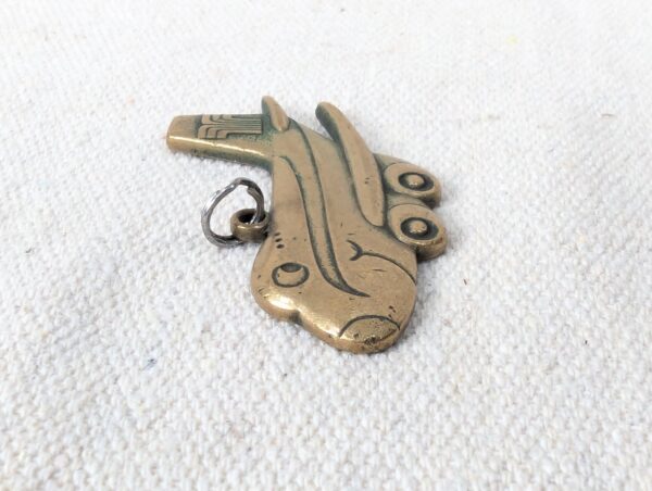 Vintage Transamerica Airlines Brass Airplane Charm Keychain Aviation Memorabilia