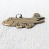 Vintage Transamerica Airlines Brass Airplane Charm Keychain Aviation Memorabilia