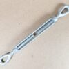 Galvanized Steel Eye-and-Eye Turnbuckle 3/8" x 6" Directional Threading Hardware