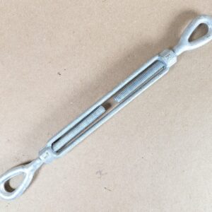 10-1166.jpg Galvanized Steel Eye-and-Eye Turnbuckle 3/8" x 6" Directional Threading Hardware