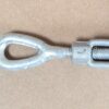 Galvanized Steel Eye-and-Eye Turnbuckle 3/8" x 6" Directional Threading Hardware