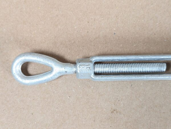 Galvanized Steel Eye-and-Eye Turnbuckle 3/8" x 6" Directional Threading Hardware