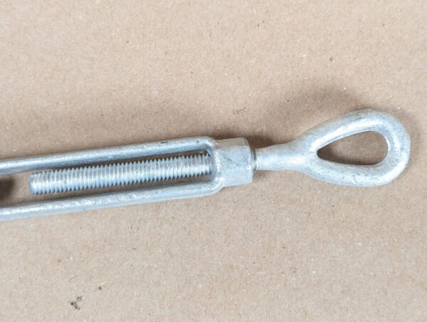 Galvanized Steel Eye-and-Eye Turnbuckle 3/8" x 6" Directional Threading Hardware