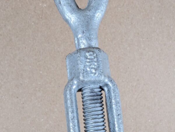 Galvanized Steel Eye-and-Eye Turnbuckle 3/8" x 6" Directional Threading Hardware