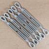 Galvanized Steel Eye-and-Eye Turnbuckle 3/8" x 6" Directional Threading Hardware