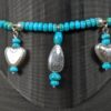 Hopi Dreams Southwestern Style Fashion Charm Necklace Turquoise Color Silver