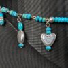 Hopi Dreams Southwestern Style Fashion Charm Necklace Turquoise Color Silver