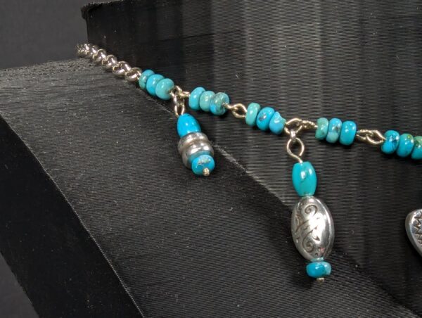Hopi Dreams Southwestern Style Fashion Charm Necklace Turquoise Color Silver