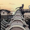 Ryo Takagi Cat Airplane Print - Whimsical Aviation Art Poster