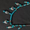 Hopi Dreams Southwestern Style Fashion Charm Necklace Turquoise Color Silver