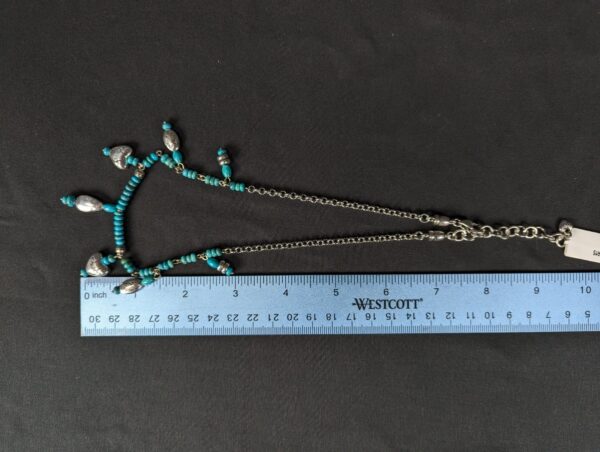 Hopi Dreams Southwestern Style Fashion Charm Necklace Turquoise Color Silver