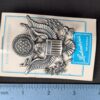 Vintage US Army Officer Cap Insignia Lauterstein's Great Seal Silver Tone NOS...