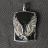 English Laundry Stainless Steel Pendant Eagle Design Black Background Jewelry...