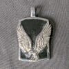 English Laundry Stainless Steel Pendant Eagle Design Black Background Jewelry...