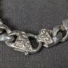 Heavy Duty Curb Link Chain Bracelet Ornate Triangular Box Clasp Stainless Steel