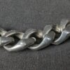 Heavy Duty Curb Link Chain Bracelet Ornate Triangular Box Clasp Stainless Steel