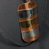 10-1244.jpg Vintage H & S Originals Pendant Necklace Mixed Metal Copper Brass Silver Tone...