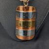 10-1247.jpg Vintage H & S Originals Pendant Necklace Mixed Metal Copper Brass Silver Tone...