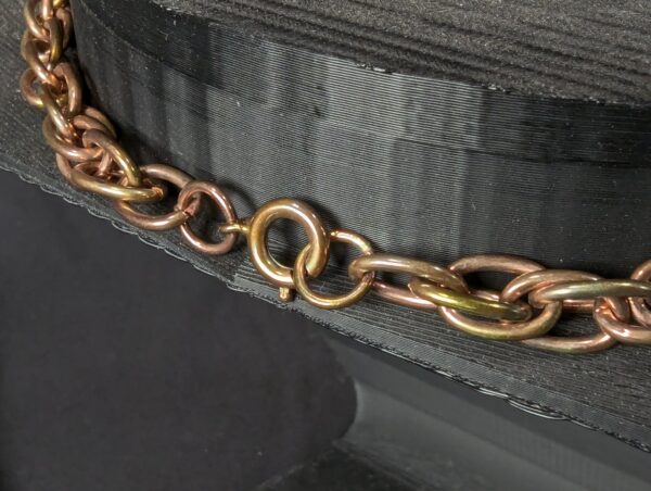 10-1249.jpg Vintage H & S Originals Pendant Necklace Mixed Metal Copper Brass Silver Tone...