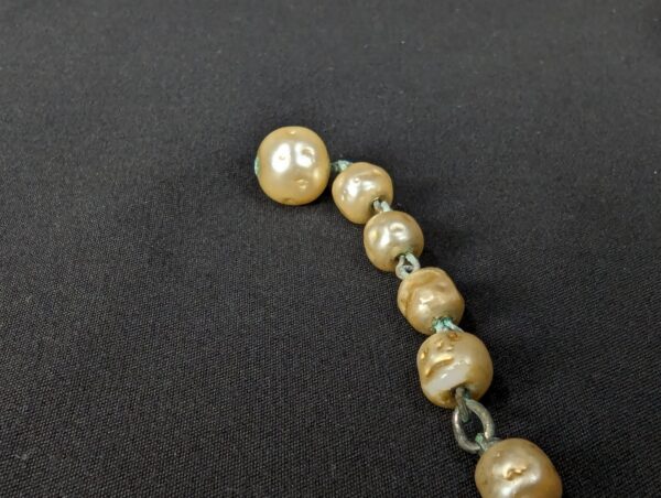 10-1255.jpg Vintage Faux Pearl Necklace Mid-Century Costume Jewelry Hook-and-Eye Clasp Fair