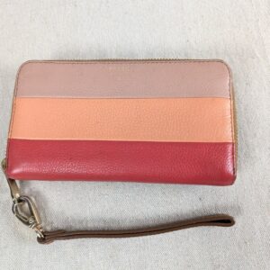 Fossil Sydney Phone Wristlet Multi-Colored Leather Zip Around Detachable Strap