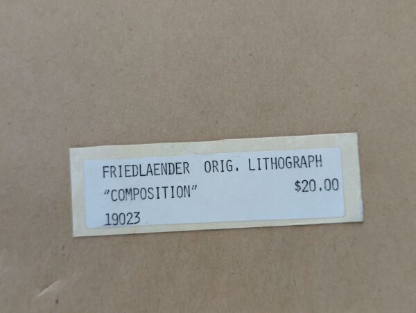 Friedlaender Composition Lithograph - Original Vintage Art Print