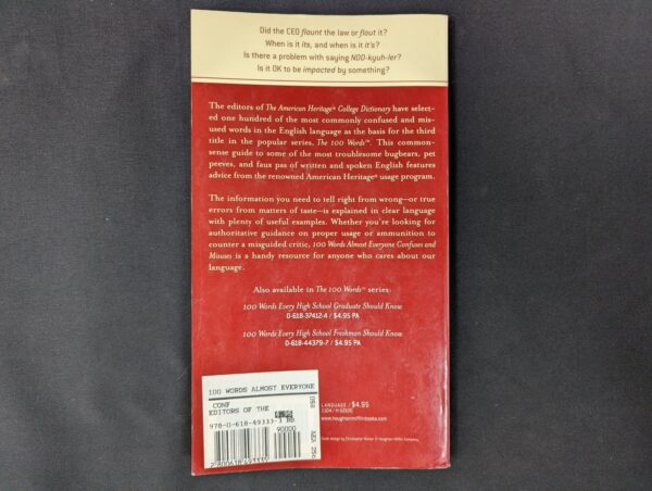 10-1410.jpg 100 Words Almost Everyone Confuses & Misuses by Editors of the American Herit...