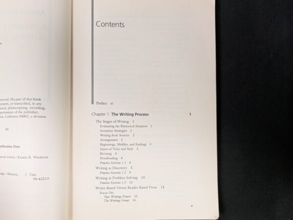 About Writing: A Rhetoric for Advanced Writers Kristin R. Woolever Textbook 1991